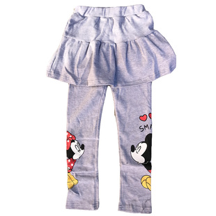 春秋2026新款秋装女童裤裙米妮打底裤纯棉假两件女孩公主长裤外穿