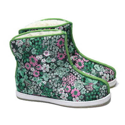 保暖棉鞋加绒国潮风雪地靴千层底