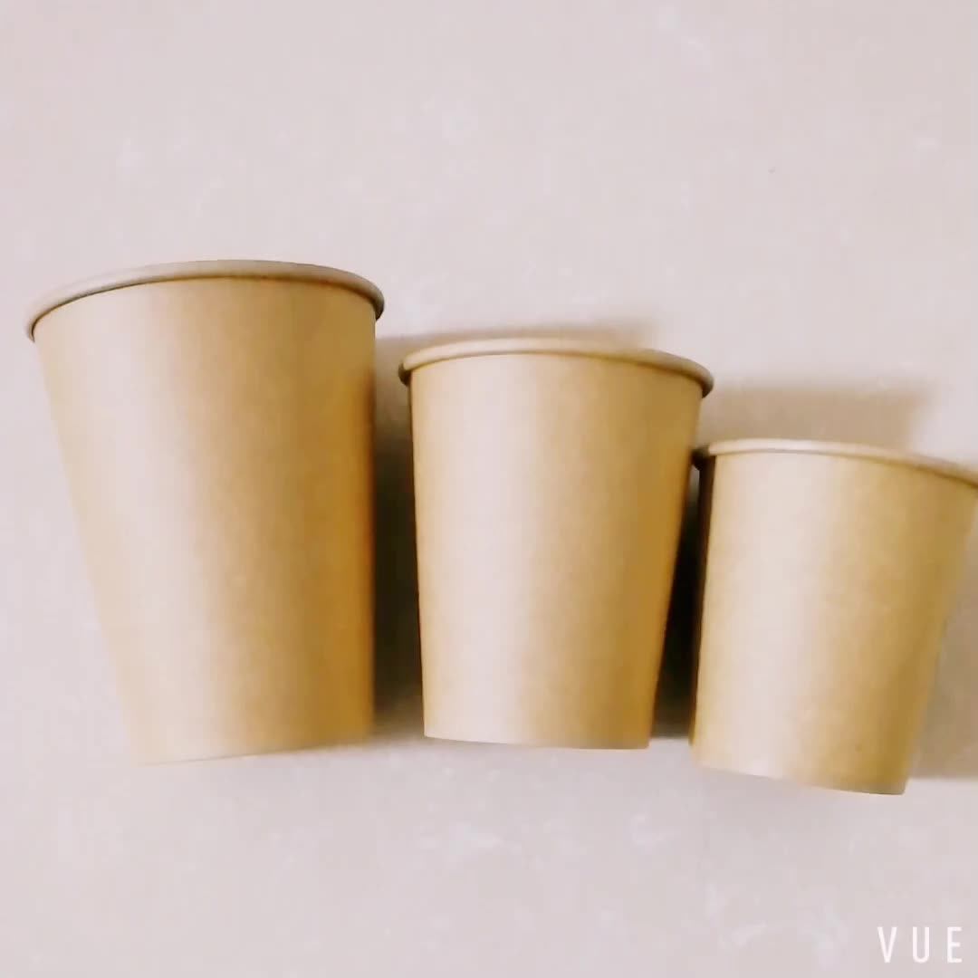 Customized Cup Design Brown Kraft Paper Cup With Lid Buy Kraft Paper