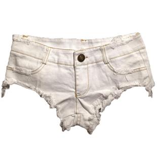 黑色低腰短裤女夏季新款夜店诱惑性感磨破露臀牛仔超短裤三角热裤