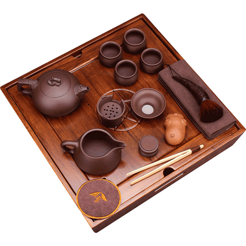 宜兴紫砂壶原矿整套功夫茶具