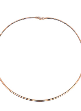 纯银白金项圈短款光面厘米锁骨链