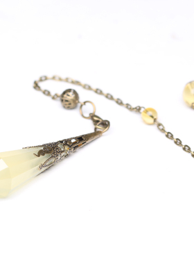 男女天然水晶灵摆吊坠