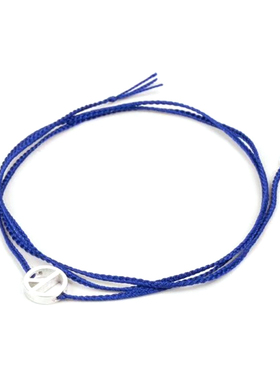 gd权志龙同款手链colette X peaceminusone联名款蓝色pmo反战手绳