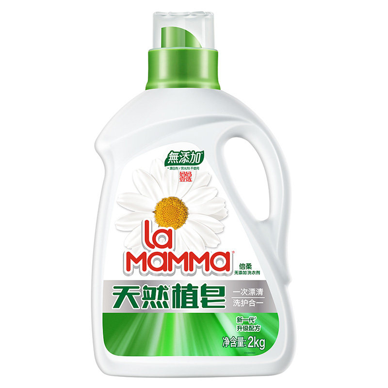 妈妈壹选洗衣液天然皂液2kg倍常规洗衣液