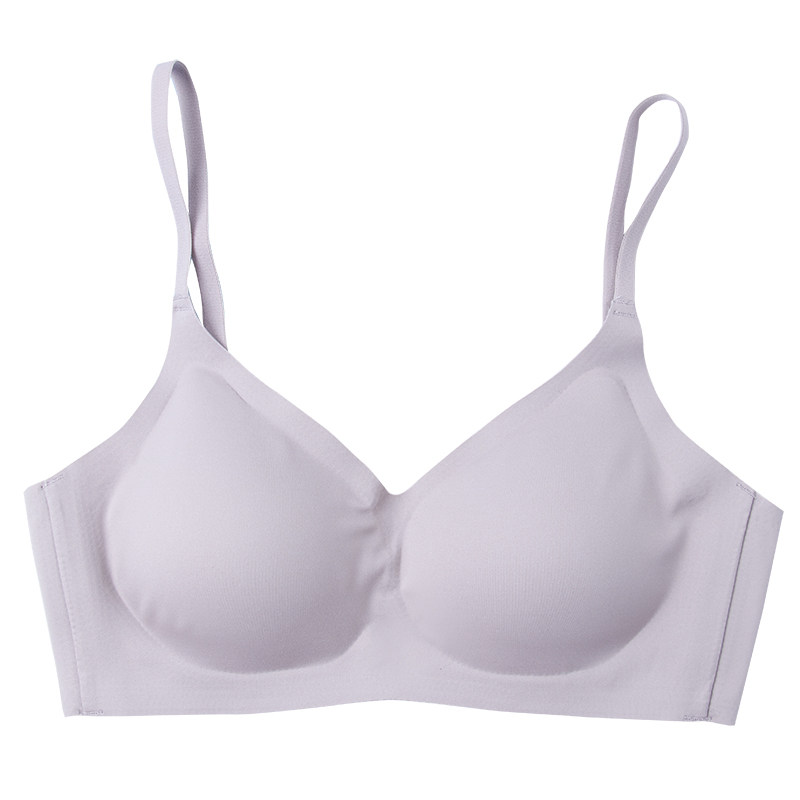 无痕泰国乳胶内衣女无钢圈薄款聚拢小胸睡眠文胸零束缚睡觉穿胸衣