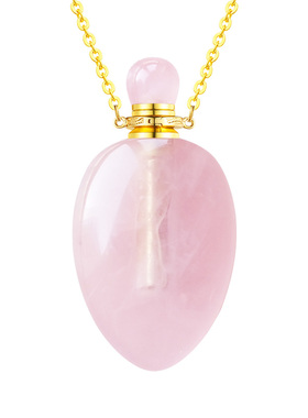 精油瓶名媛风香薰托帕石长项链