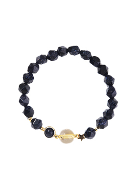 星辰梦幻风蓝砂石琉璃手串