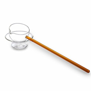 包邮耐高温玻璃茶具茶勺长把茶匙茶托分茶勺茶道配件过滤茶壶杯子