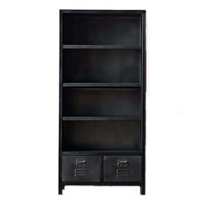 美式乡村复古铁艺多层置物架储物柜收纳柜铁皮书柜书架包邮