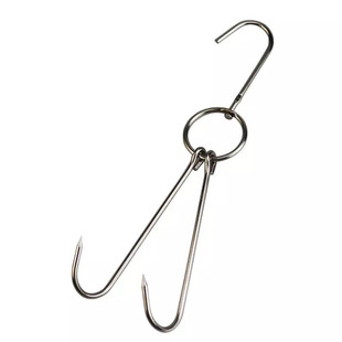 不锈钢烤鸭挂钩鸭钩鸡钩烧鹅挂钩烧鸭钩烤肉钩挂猪钩屠宰场挂肉钩