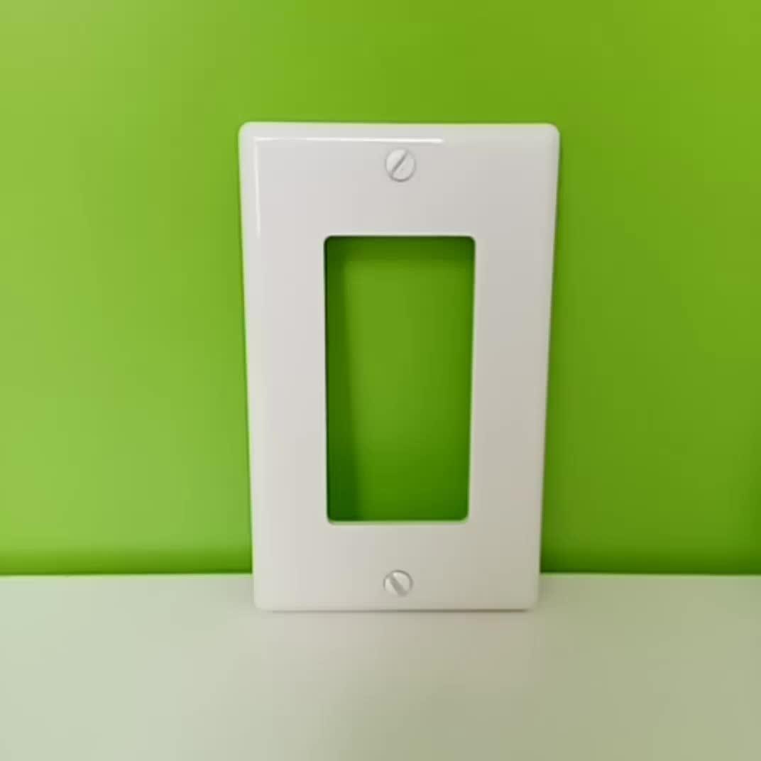 MaxKnoc 5 Pack 1-Gang White Decorator Wall Plates, Light Switch Or