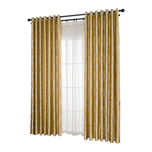 高档简约欧式遮光窗帘防晒遮阳加厚双面缇花布料大气客厅卧室阳台