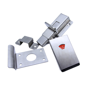 不锈钢卫生间指示插销有人无人拉手插销公共厕所门3寸方插销锁