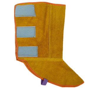 牛皮电焊护脚护腿 焊工脚套防护脚盖耐磨隔热防火花飞溅护脚盖