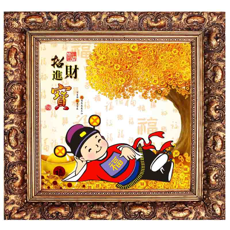 财神爷十字绣招财进宝小财神