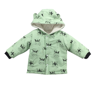 宝宝手工棉花棉衣纯棉加厚秋冬季婴儿棉袄外套连帽上衣儿童外出服