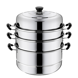 316不锈钢蒸锅复合大容量家用蒸笼多层加厚蒸糕点电磁炉通用蒸屉