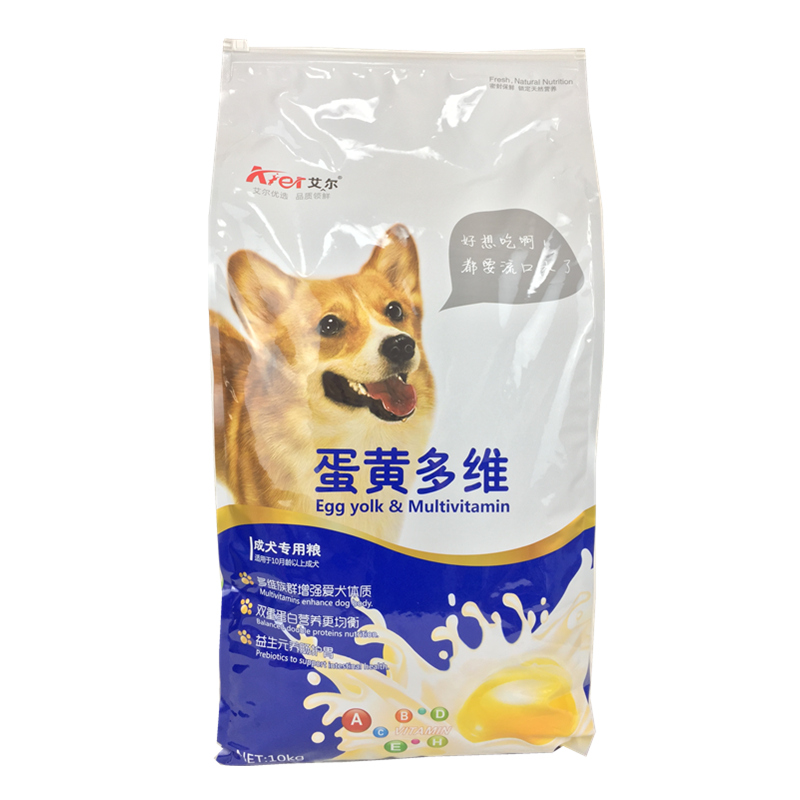 艾尔蛋黄多维狗粮成犬粮10kg金毛泰迪贵宾萨摩博美专用狗粮