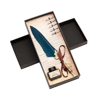 哈利波特文艺羽毛钢笔生日礼盒物复古哥特体欧式英伦平行笔尖套装