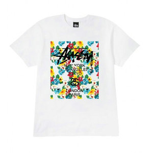 【独家现货】正品Stussy WT FLOWER BLOCK Tee 花朵限定短袖T恤