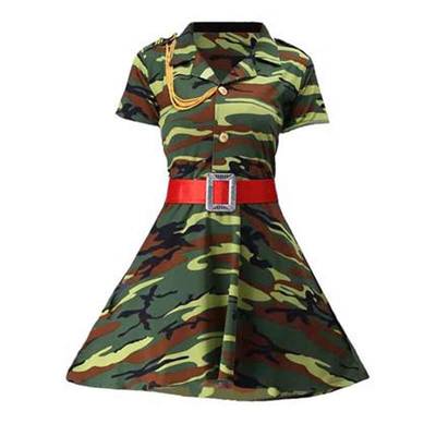 迷彩一步裙海陆空军旅乐队演出服