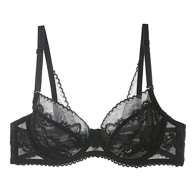 eves夏娃的诱惑软钢圈超薄蕾丝内衣女大码性感文胸7539115