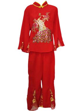 广场舞服装长袖东北成人扭秧歌