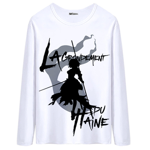 动漫周边fate go 黑贞德圣女吾王saber秋冬衣服男女二次元长袖T恤