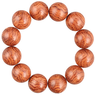 青陌 巴花巴西花梨木佛珠手串男款2.0文玩水波纹老料乱纹手工无蜡