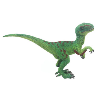 恐龙动物模型仿真动物迅猛龙绿色思乐伶盗龙14530袋装吊牌儿玩具