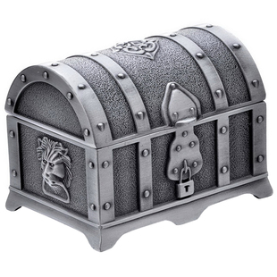 龙与地下城DnD跑团桌游骰子色子钱币狮头金属收藏盒藏宝箱海盗箱