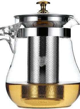 玻璃茶具泡茶壶飘逸杯果花烧水壶