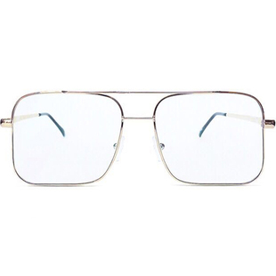 大方框眼镜框架墨镜太阳镜男女近视度数复古双梁弹簧腿金属平光潮