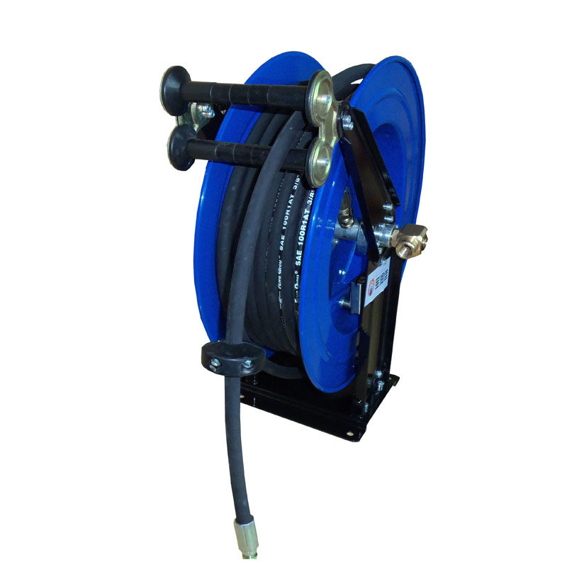 自动回收卷管器 30米伸缩润滑油卷盘 双臂强力弹簧高压水鼓转盘