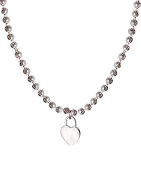 通体925纯银少女心r韩版圆珠项链