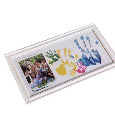 全家福宝宝彩色手脚印周岁纪念