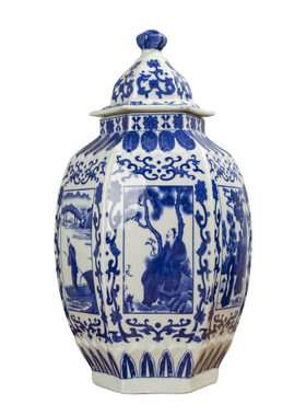 中式风陶瓷青花瓷新居酒柜装饰品