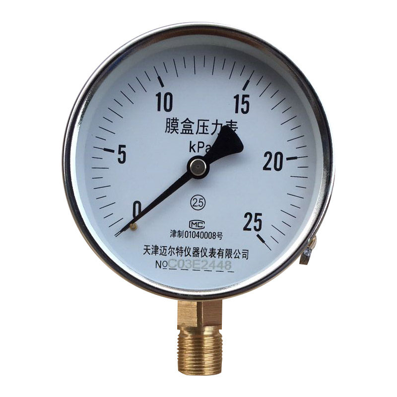膜盒压力表ye100千帕天然气