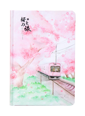 樱花日系全彩唯美手绘笔记本子