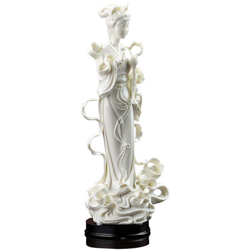 荷花仙子德化白瓷雕塑艺术品