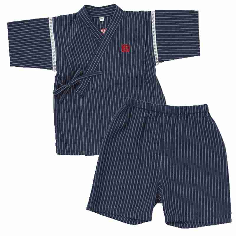 日系 男童纯棉和服 睡衣 儿童短袖甚平 浴衣 家居服 两件套80-140