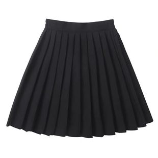 紫色格子百褶裙半身裙女2021胖mm高腰防走光短裙显瘦少女裙JK格裙
