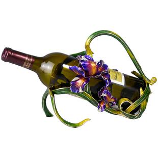 罗比罗丹创意欧式酒架家居饰品客厅酒柜酒具摆件珐琅彩红酒架