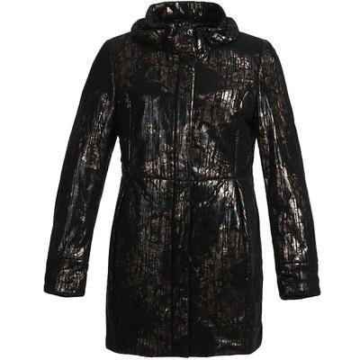 邢氏妈妈装真皮烫金中年夹棉