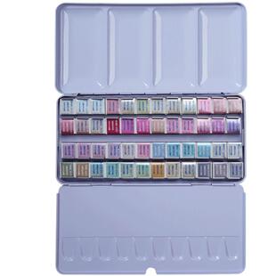 秀普固体珠光水彩颜料套装美术生学生专用水彩分装12色36色48色绘画工具套装全套专业艺术家级画画便携透明