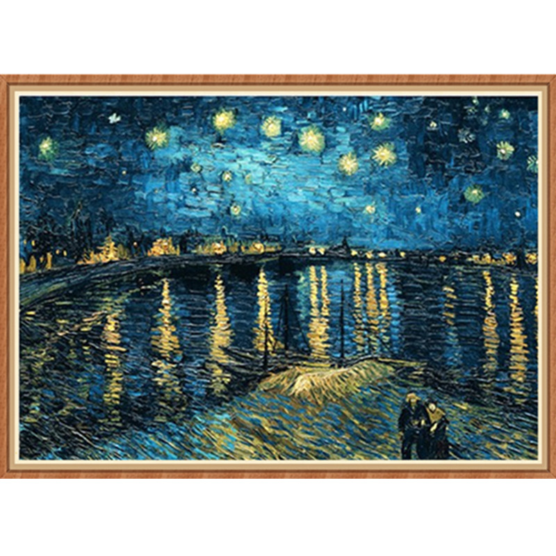 新款钻石绣梵高星空油画名画唯美