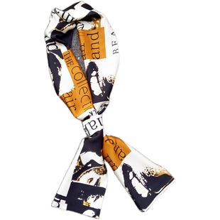 小丝巾女士春秋季百搭长条方巾韩国领巾细窄围巾冬季纱巾领带装饰