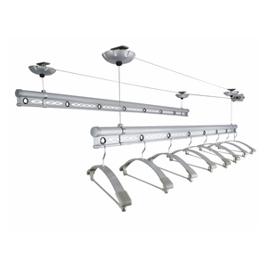 香槟色金银色铝合金双杆1米/1.2/2/2.4/2.7/2.9m小阳台手摇晾衣架