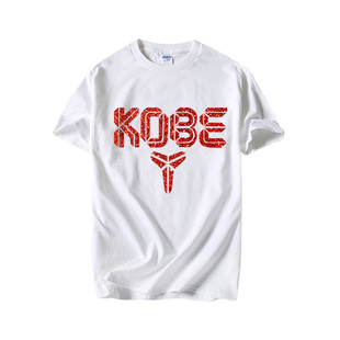 湖人队科比短袖T恤衫 退役球迷纪念体恤夜反光烫金银定制篮球队服